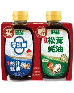 Totole Oyster Sauce Abalone Juice Oyster Sauce 232g + Matsutake Oyster Sauce 229g for BBQ, Hot Pot, Stir-fry & Dipping