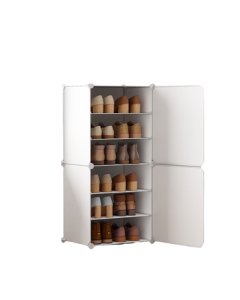 Anerya Shoe Rack, Simple and Multi-functional Home Storage Cabinet with Dustproof Design, Assemble Plastic for Bedroom and Dormitory, 1 Column 6 Tiers