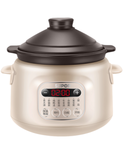 SUPOR Electric Stew Pot, Electric Steamer, Slow Cooker, Soup Pot, Stew Pot, Purple Clay Pot, Bird's Nest Steamer, Porridge and Baby Food Cooker, 3L DG30YC816 Multi-Function Pot