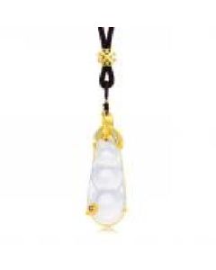 Chalcedony pendant 24K