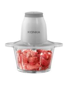 KONKA Electric Meat Grinder, Multi-Functional Food Processor for Home Use, Meat Mincer with Adjustable Settings, Sausage Stuffer, Glass Bowl, Suitable for Dumpling Filling and Garlic Mincing, Model KMG-W1801(B)