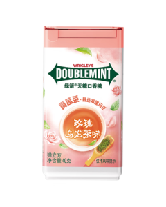 Wrigley's Extra Sugar-Free Gum Tea Cube Rose Oolong Flavor 40g/Bottle, Fresh Breath Gum, Snack Candy