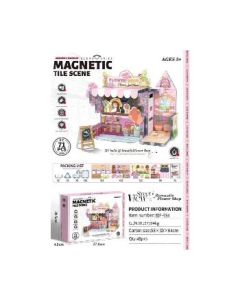 Magnetic Building Blocks Scene Hut 71PCS