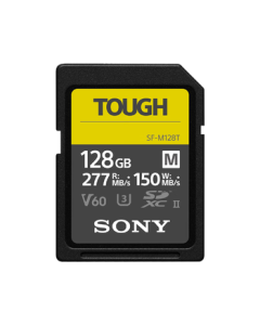 Sony (SONY) 128GB SD Memory Card SF-M128T/T1 M Series TOUGH Triple Protection Specs U3 V60 Read Speed Up to 277MB/s UHS-II Camera Memory Card