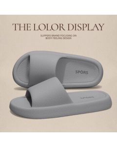 MiaojiaYi Home Slippers Indoor Bathroom Shower Sandals for Indoor and Outdoor Wear (Grey 42-43 [True to Size])