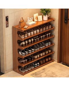 Yimo Shoe Rack Simple Home Use Multi-Layer Entryway Shoe Cabinet Living Room Small Dormitory Storage Shelf Six-Tier 80