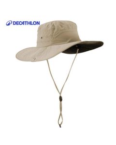 Decathlon Fisherman Hat Sun Protection Summer Outdoor Travel Hiking Mountaineering Sun Hat UV Protection Unisex Gray L-2022178