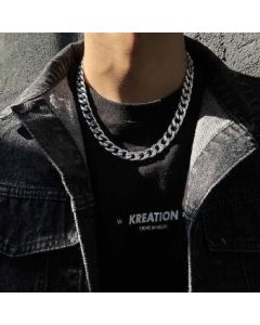 Stainless steel Cuban necklace width 9mm chain length 50