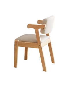 Huazhou Solid Wood Chair Armchair Home Dining Chair Student Study Chair Study Room Chair Simple Office Writing Chair Natural Wood Color