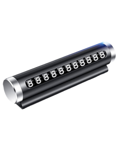 Dipule Car Parking Number Plate Temporary Parking Sign Aluminum Alloy Vehicle Phone Number Display Car Accessories Black