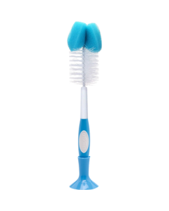 Dr. Brown's Bottle Brush 360-Degree Rotating Sponge Head, Stand-Up Cleaning Tool for Kids' Cups