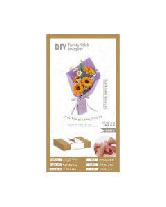 Sunflower bouquet cowhide box