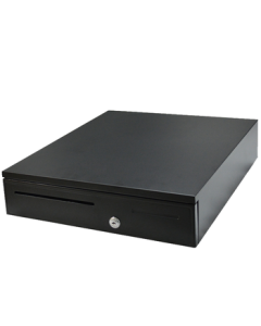 Hysoon HS-405 Cash Drawer with Five Compartments, Three Slots, Independent Key Lock, RJ11 Crystal Connector (12V Black)