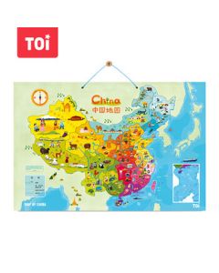 TOI Large Magnetic Map Puzzle Magnetic Board Whiteboard Toy Birthday Gift for Boys and Girls - Large China Map
