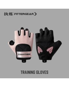 FITTERGEAR Women's Half-Finger Workout Gloves for Fitness Training, Dumbbell, Yoga - Anti-Slip & Anti-Callus with Breathable Design