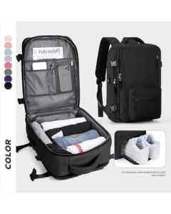 Landcase Backpack Travel Bag for Women Large Capacity Backpack for Men Short Trip Multi-functional Laptop Bag 5162 Black Small Size