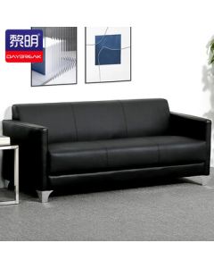 Dawn Office Furniture Office Sofa Business Reception Guest Negotiation Sofa Executive Manager Three-Seater Leather Sofa Black