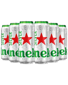 Heineken Silver Beer 500mL*6 Cans - Summer Refreshment, Mid-Autumn Gift