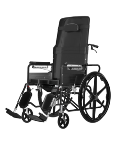 Chubang Bath Wheelchair Fully Reclining Foldable Lightweight Pushchair for Elderly Travel with Liftable Legs and Portable Toilet for Medical and Home Use