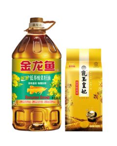 Jinlongyu Oil & Rice Combo 1kg + 5L (Royal Jade Emperor Rice 1kg + Pure Rapeseed Oil 5L)