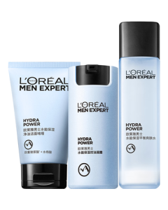 L'Oreal Men Expert Hydra Energetic Facial Wash, Lotion & Moisturizer 3-Piece Set - Oil Control, Hydration Skincare Gift for Boyfriend