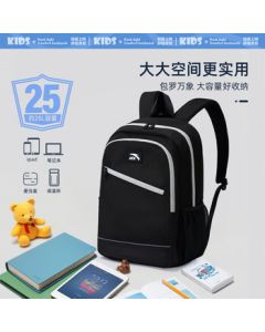 Anta Kids Backpack for Boys 2025 Fall Large Capacity Waterproof Lightweight Stress-Relief School Bag A92618156
