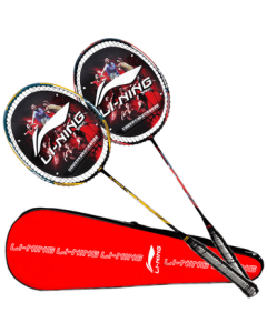 LI-NING Badminton Racket Mid Shaft Carbon 280 Carbon Composite Pair AYPV069-22 (Pre-strung with Badminton Grip)