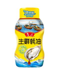 Lu Hua Fresh Oyster Sauce 528g [Oyster Extract Content ≥30%] Squeeze Bottle - Rich Oyster Flavor, Kitchen Cooking Seasoning