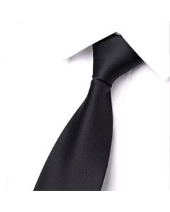 GLO-STORY Zipper Tie Father's Day Gift 8cm Men's Business Formal Fashion Tie Gift Box Black