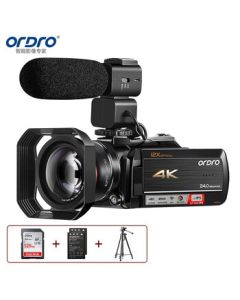 Ouda AC5 Deluxe Edition 4K Optical Zoom Camcorder Professional Live Streaming Camera Handheld DV HD Digital Recorder for Home Use Commercial New/Old Model Random Delivery