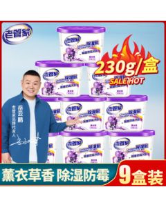 Old Butler Lavender Dehumidifier Box, Moisture Absorber for Indoor Rooms and Cars, Anti-Damp and Anti-Mold, 230g*9
