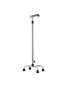 Yuwell Elderly Walking Cane YU852, Aluminum Alloy Adjustable Four-Leg Anti-Slip Cane for Stable and Comfortable Support