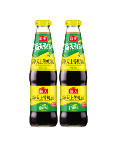 Haitian Premium Oyster Sauce 520g*2 Bottles - Condiment for Cold Dishes, Stir-fry, Hot Pot, BBQ, Home Cooking