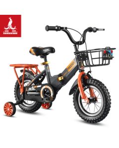 Phoenix Children's Bike, Kids Bicycle, Foldable Bike for Ages 3-8, Lù Xún Model, Gray, 14 Inch