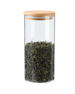 Bajie Glass Tea Canister, Airtight Container for Coffee, Dry Goods, Moisture-Proof Storage, Snack Jar (800ml)