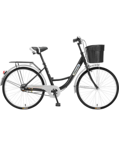 Flying Pigeon City Bicycle 26-inch Airless Solid Tire Commuter Bike for Men, Women, Students, and Adults - Retro Low-Step Single-Speed Bike