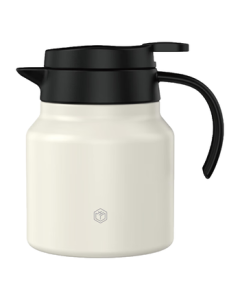 JingDong JingZao Vacuum Flask, Household Thermos for Tea Brewing and Heat Preservation, 316 Stainless Steel Ivory White 800ml