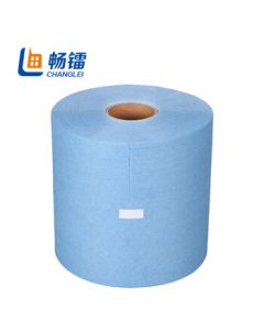 Changray Industrial Wiping Roll Paper Dust-Free Roll Paper Industrial Absorbent Oil Water Dust Removal Roll Paper Blue 25*38cm [Plain 500 Sheets]