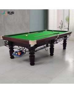 Weibu S600 Standard American Pool Table - High-End Adult Pool Table for Home or Billiard Hall Use (with Ball Collector)