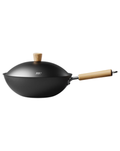 SUPOR Titanium Iron Non-Stick Wok, Coating-Free Hammered Iron Pan for Gas and Induction Cooktops [Kitchen Essential] EC32AYT02