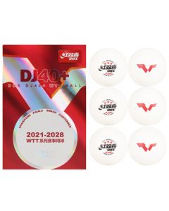DHS Double Happiness 3-Star DJ40+ Competition Table Tennis Balls - ITTF WTT Approved, White