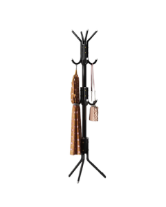 Anerya Iron Coat Rack Floor Standing Simple Hanger for Bedroom Indoor Clothes Drying Black