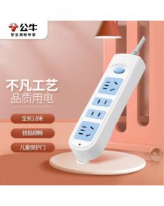 BULL (BULL) Socket/Power Strip/Extension Cord GN-607 4-Position Master Switch, 1.8m Length