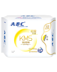 ABC Sanitary Napkin Day Use KMS Ultra-Thin Cotton Soft Super Absorbent 240mm*8pcs (KMS Healthy Formula)