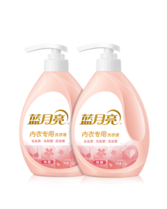 Blue Moon Underwear Laundry Detergent Sakura Scent 500g*2 Bottles, Removes Blood Stains & Odors, Kills >99% Bacteria