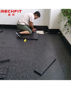 RECHFIT Gym Rubber Floor Mat – Anti-Slip, Shock-Absorbing, Soundproof, Impact-Resistant Exercise Mat