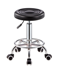 Huakai Star Adjustable Bar Stool Swivel Chair Office Chair Footrest Chair Dining Chair HK106 Black