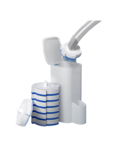 Meliya Disposable Toilet Brush Set with 7 Replacement Heads and Base, Bathroom Cleaning Brush for Hard-to-Reach Areas
