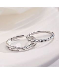 S925 Silver Couple Ring Opening Women's Model
