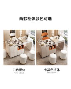 Shangmo Tea Table Extendable Luxury Tea Cabinet Multi-functional Tea Table LJ-808 (Single Tea Table) [White Cabinet]